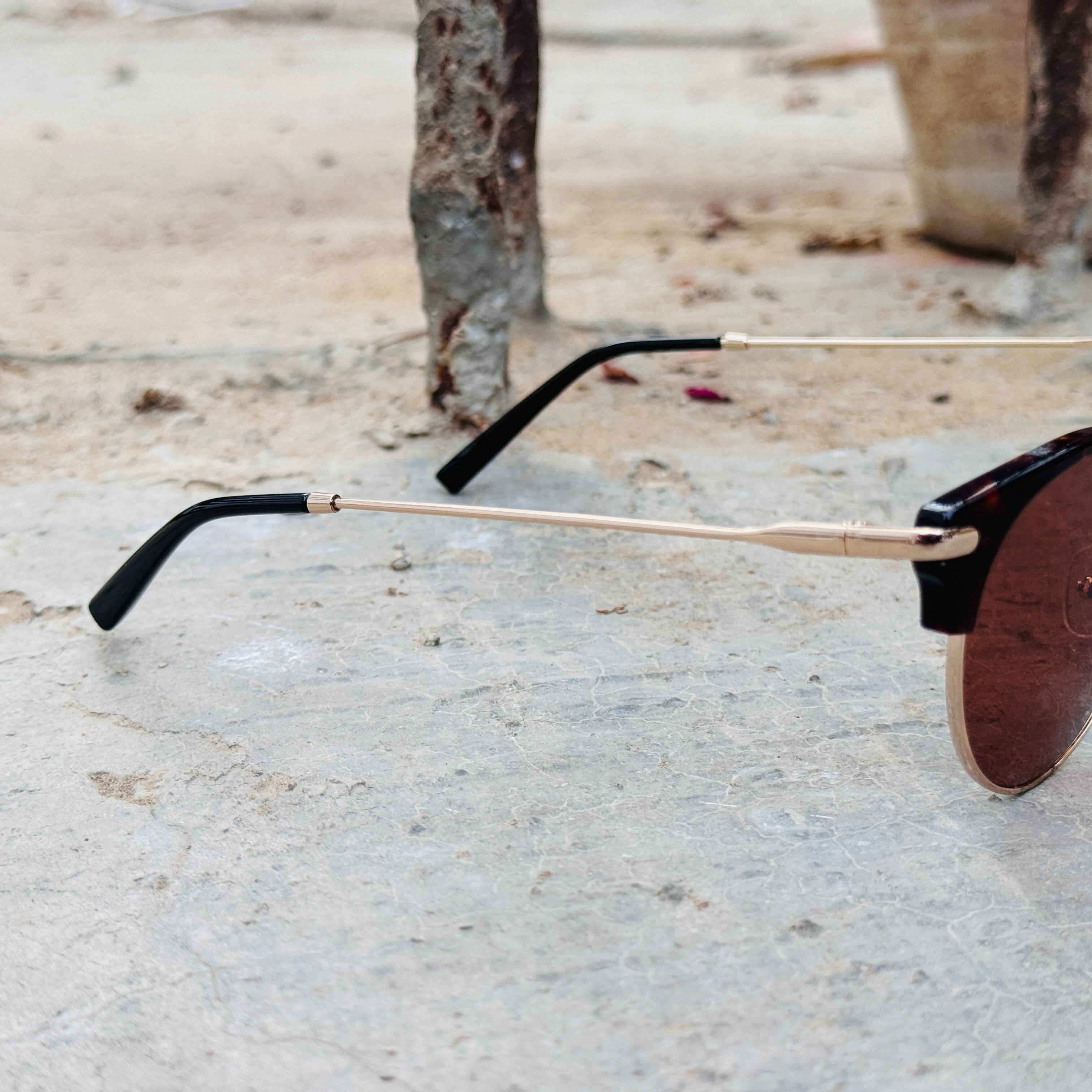 Dior – 1940 - 53 – Tortoise Brown – Metal – Sunglasses - Ladies