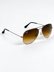 Rayban – 3026 – 62 – Silver Brown Gradient – Metal – Sunglasses – Unisex - Premium