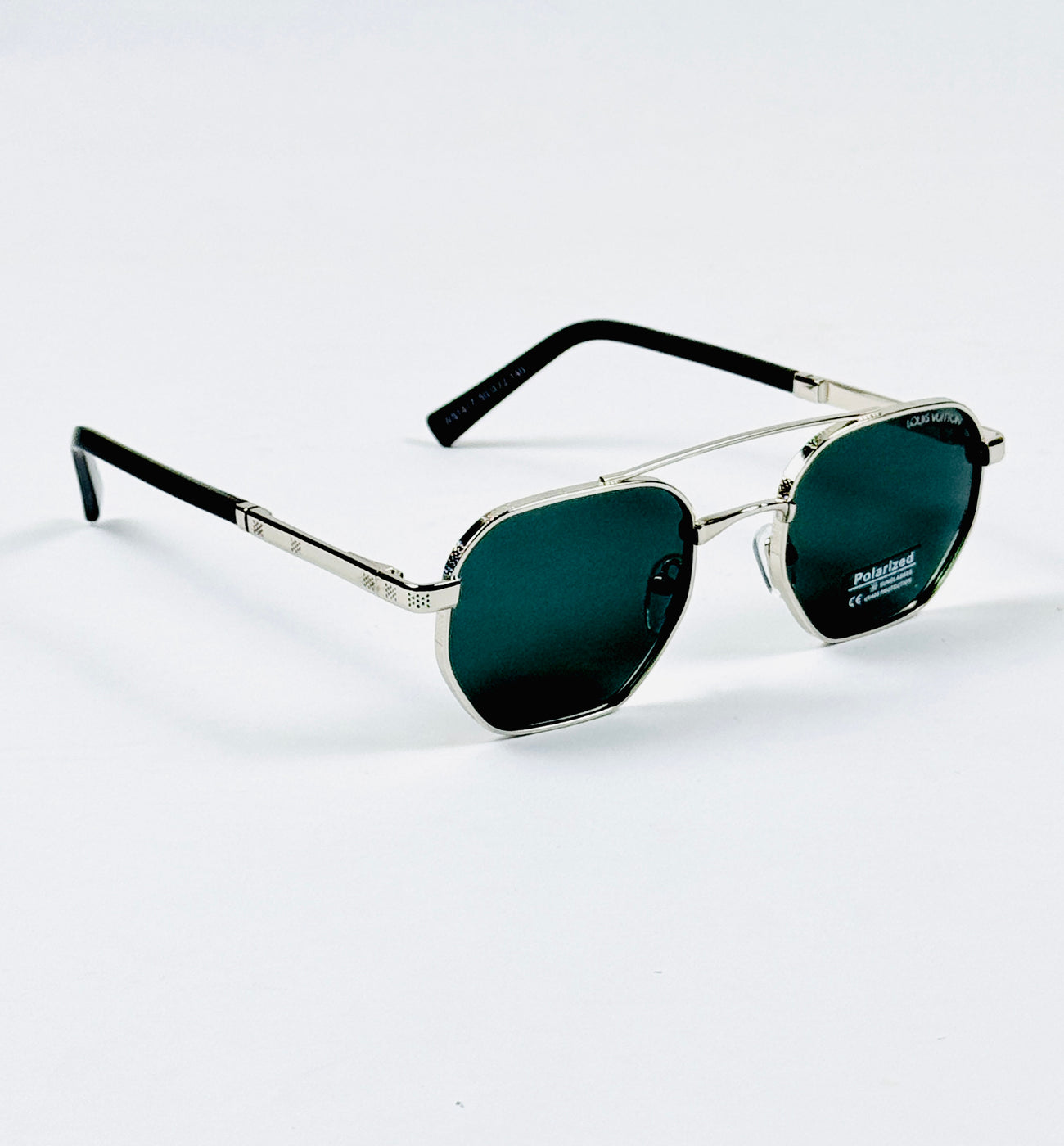 Louis Vuitton – 1417 – 50 – Silver Black – Metal – Sunglasses – Unisex
