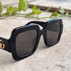 Gucci – 1547 - 50 – Black - Acetate - Sunglasses – Ladies - Premium