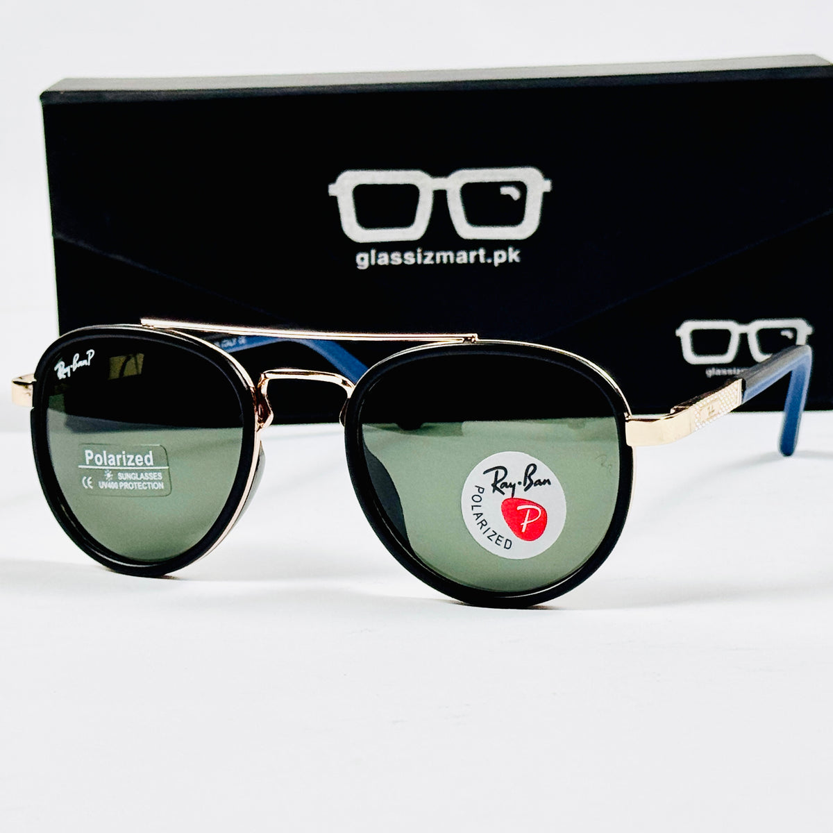 Rayban – 4917 – 54 – Golden Green – Metal – Sunglasses – Unisex