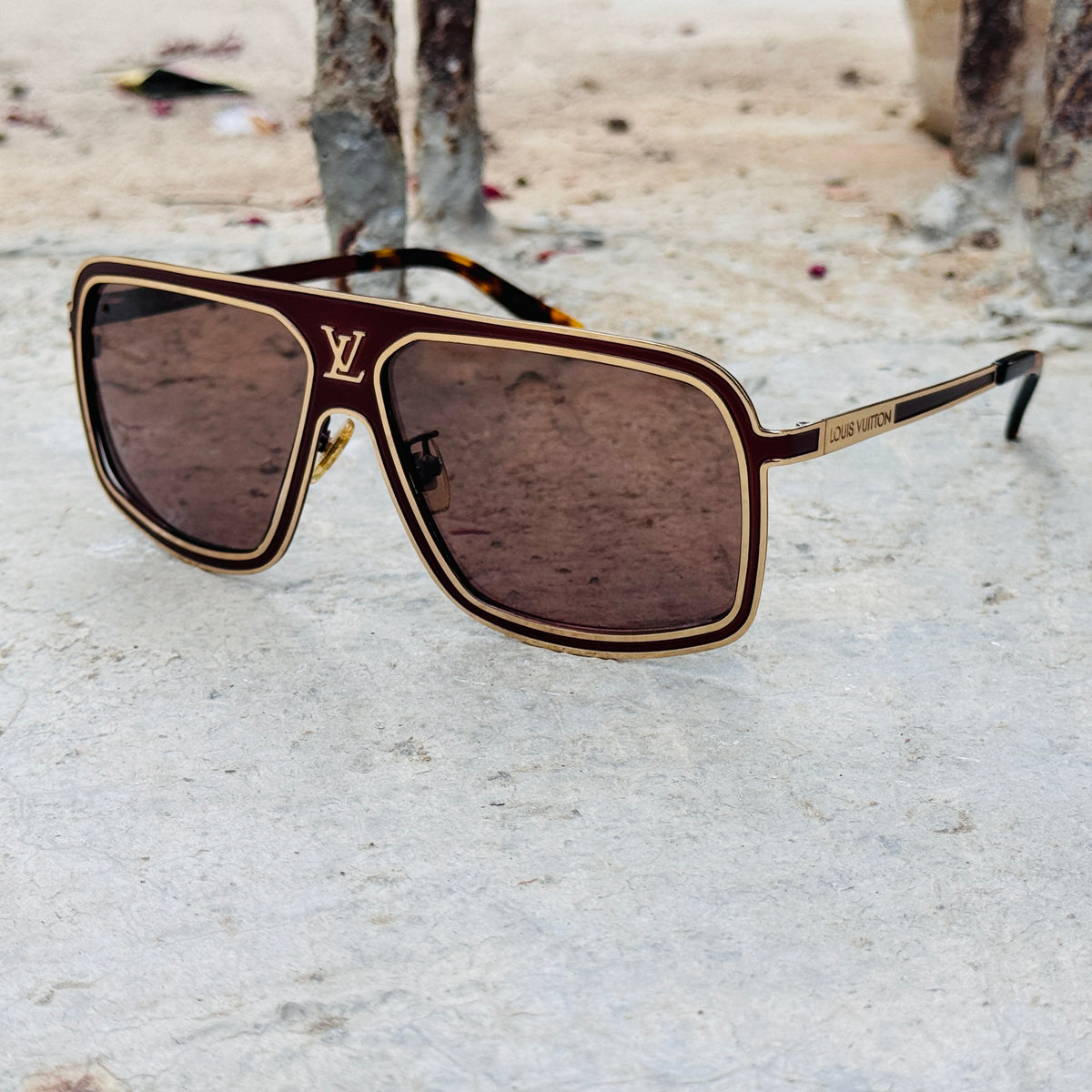 Louis Vuitton – 0396 - 58 –   Brown - Metal - Sunglasses – Unisex - Premium