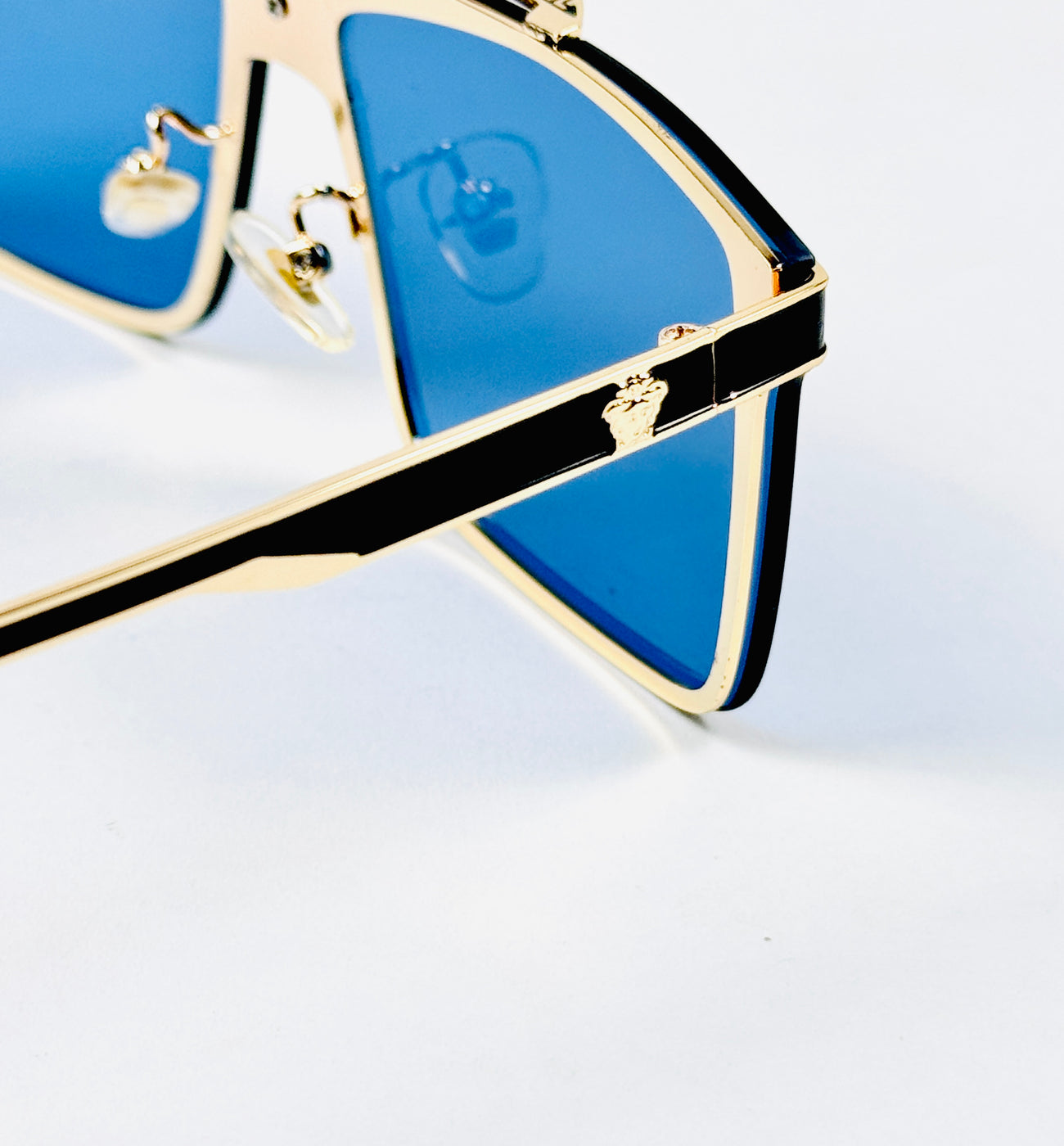 Versace – 22170 – 60 – Golden Blue – Metal – Sunglasses – Unisex