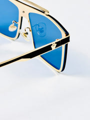 Versace – 22170 – 60 – Golden Blue – Metal – Sunglasses – Unisex