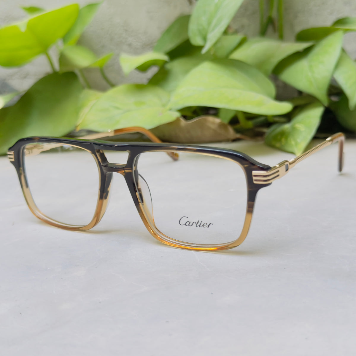 Cartier - 0370 – 54 – Tortoise Yellow –  Acetate - Metal - Optics – Unisex - Premium