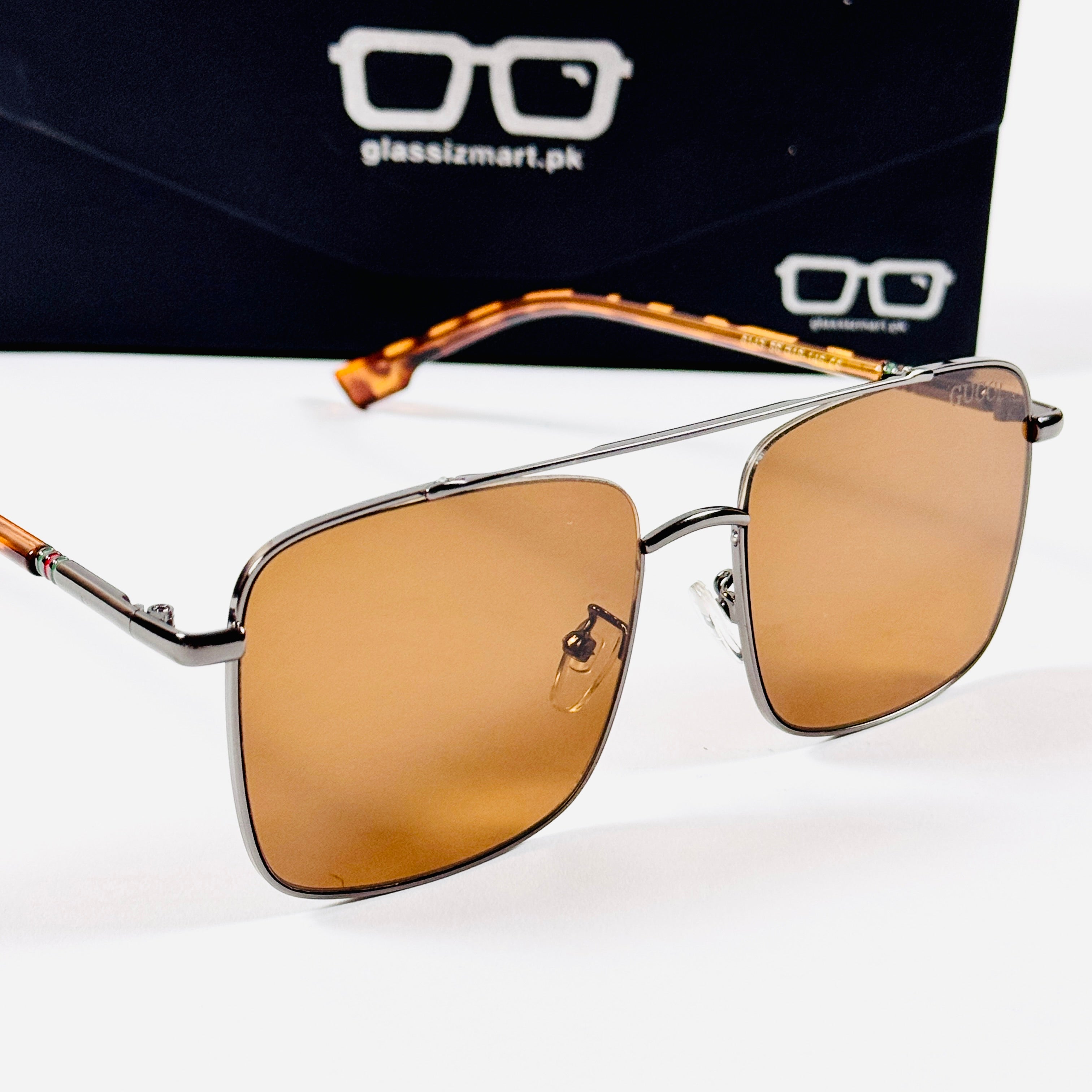 Gucci – 6143 – 56 – Tortoise Brown – Metal – Sunglasses – Unisex