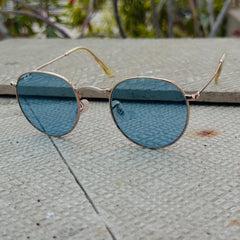 Rayban – 3447 – 50 – Golden Blue – Metal – Sunglasses – Unisex - Premium