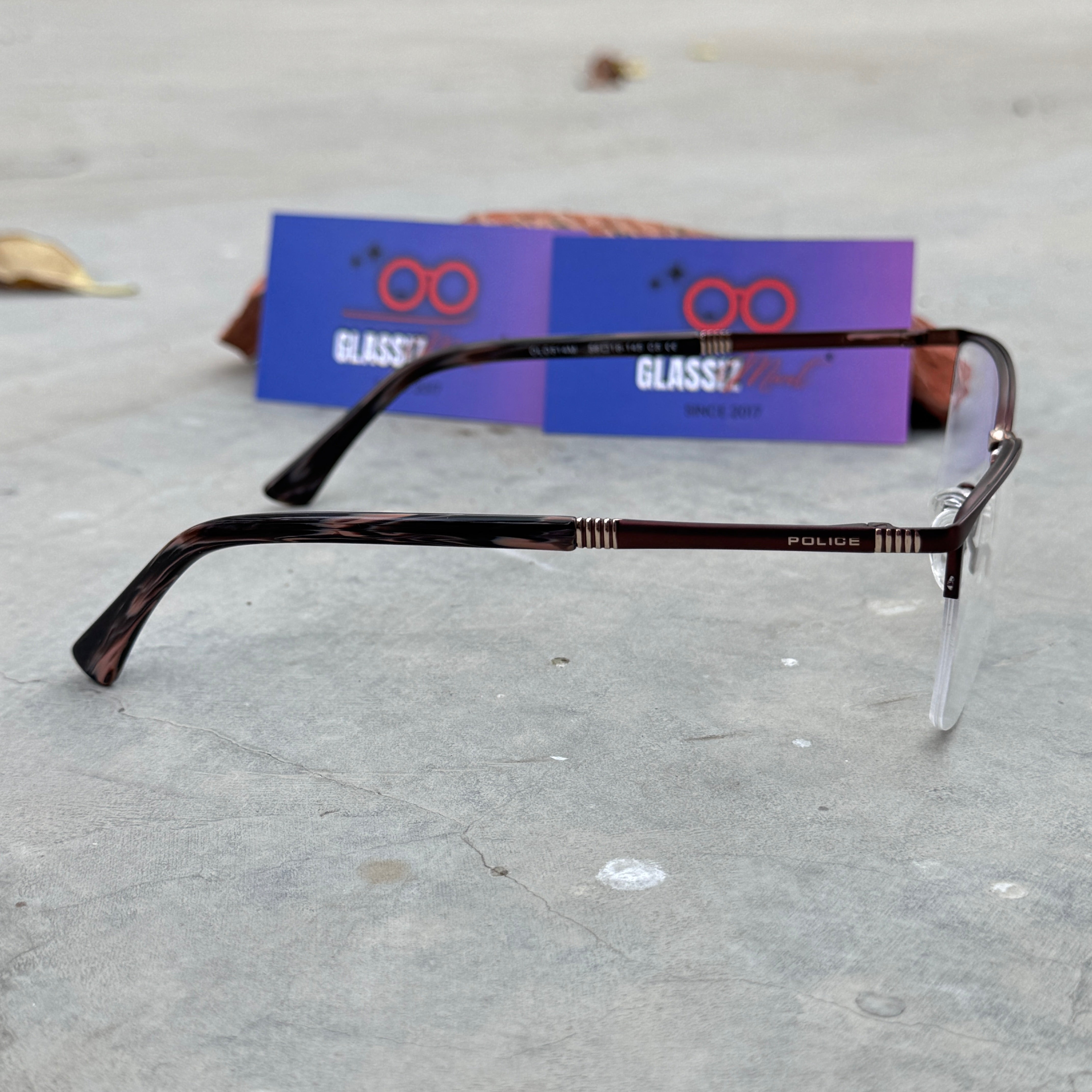 Police – 514 – 56 – Golden Brown –  Metal - Optics – Unisex - Premiumm