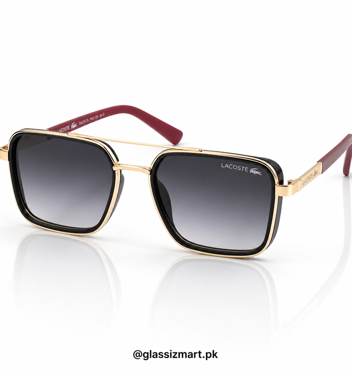 Lacoste – 58501 – 56 – Golden Black Gradient – Metal – Sunglasses – Unisex