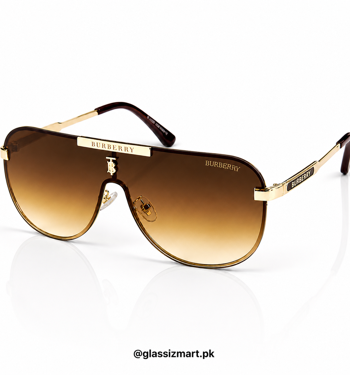Burberry – 22345 – 60 – Golden Brown  – Metal – Sunglasses – Unisex