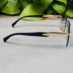 Prada – 3086 – 62 – Golden Blue – Metal - Sunglasses – Rimless - Unisex