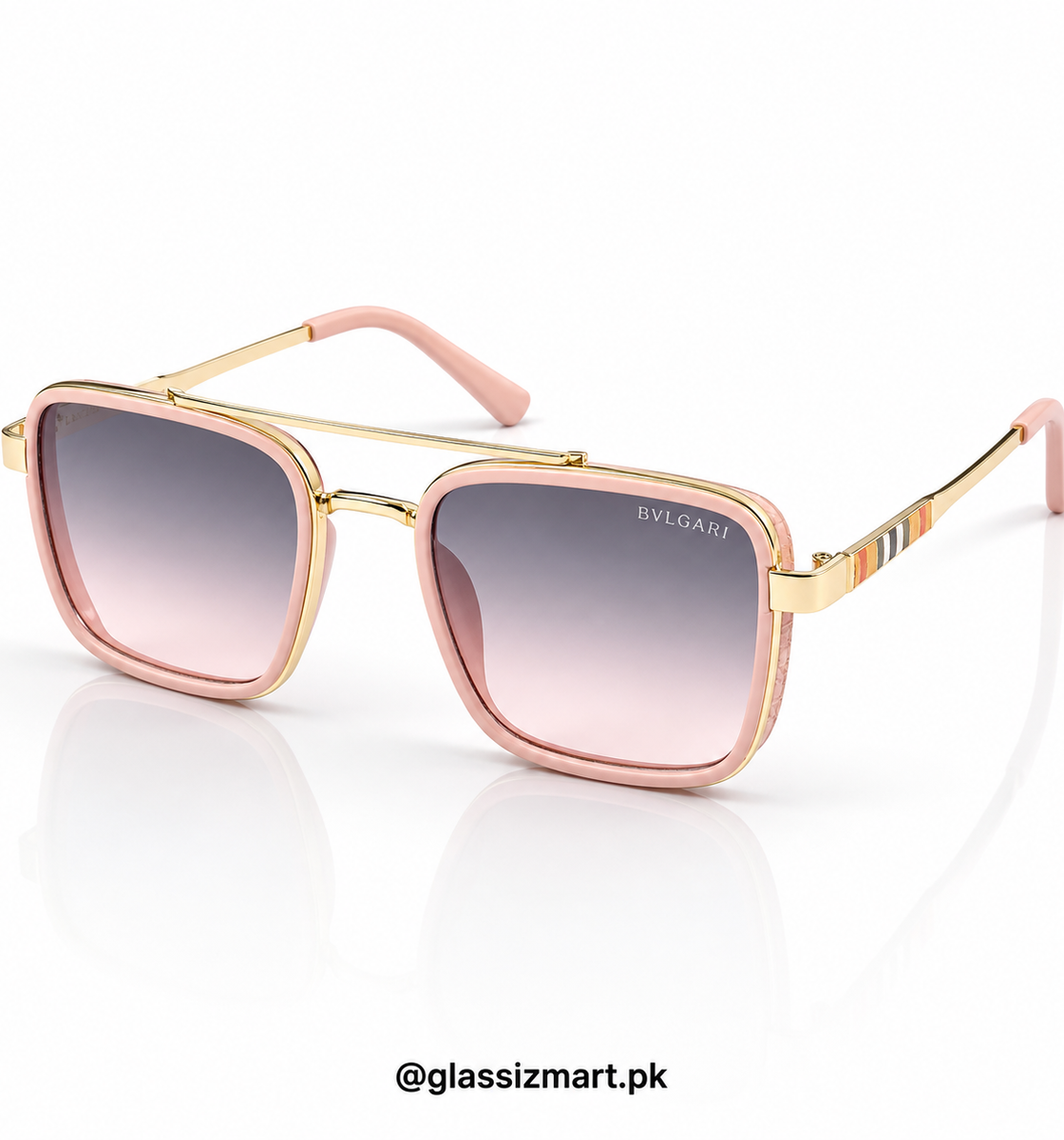 Bvlgari – 58496 – 54 – Golden Pink – Metal – Sunglasses – Unisex