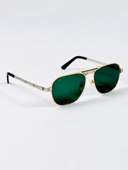 Cartier – CT0532 - 58 – Silver Green - Metal - Sunglasses – Unisex - Premium
