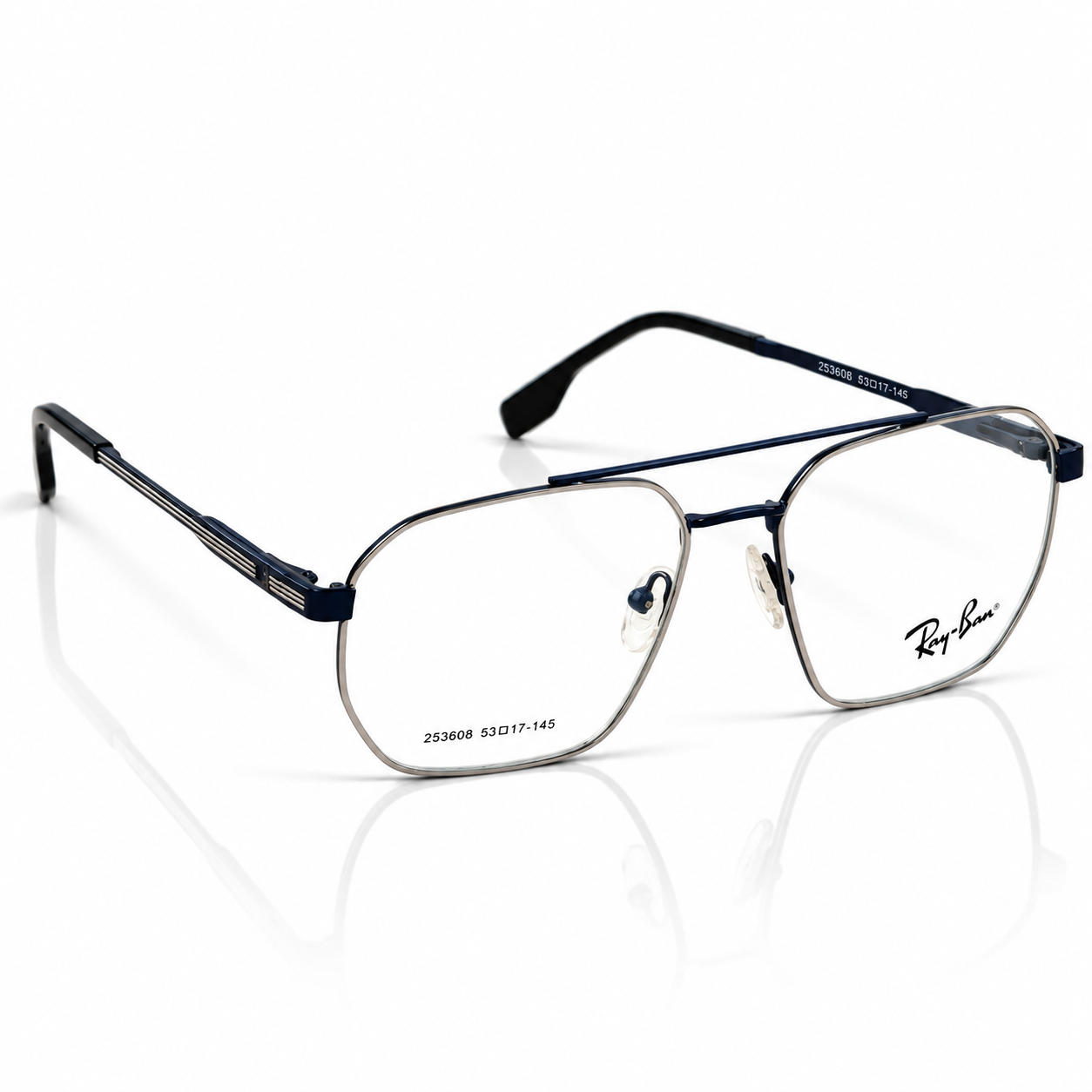 Rayban – 253608 – 53 - Silver Black – Metal – Optics - Unisex