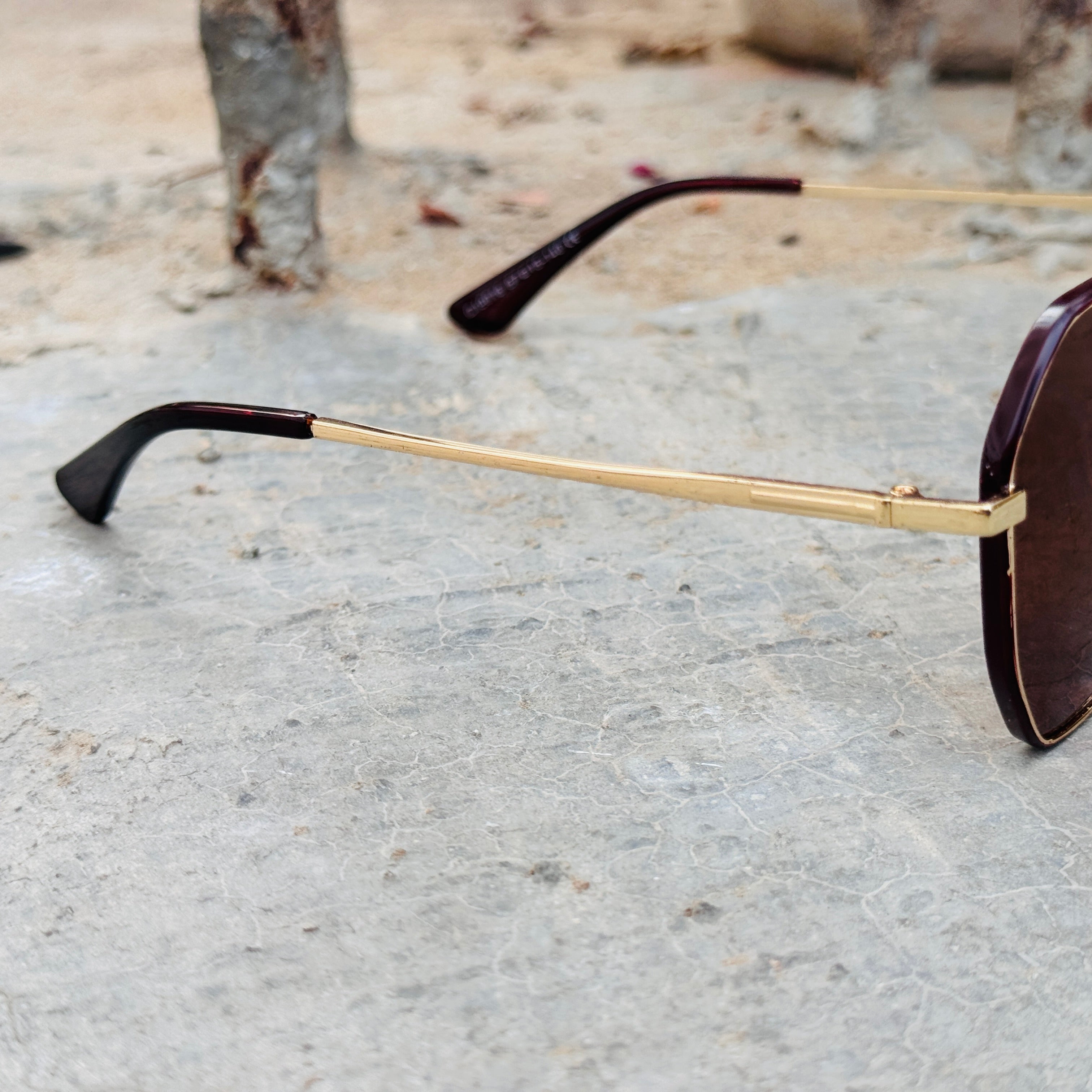 Caraza – 19016 – 57 – Golden Brown – Metal – Sunglasses – Unisex