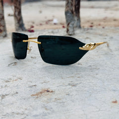 Cartier – Panther - 56 – Golden Black - Metal - Sunglasses – Unisex - Premium