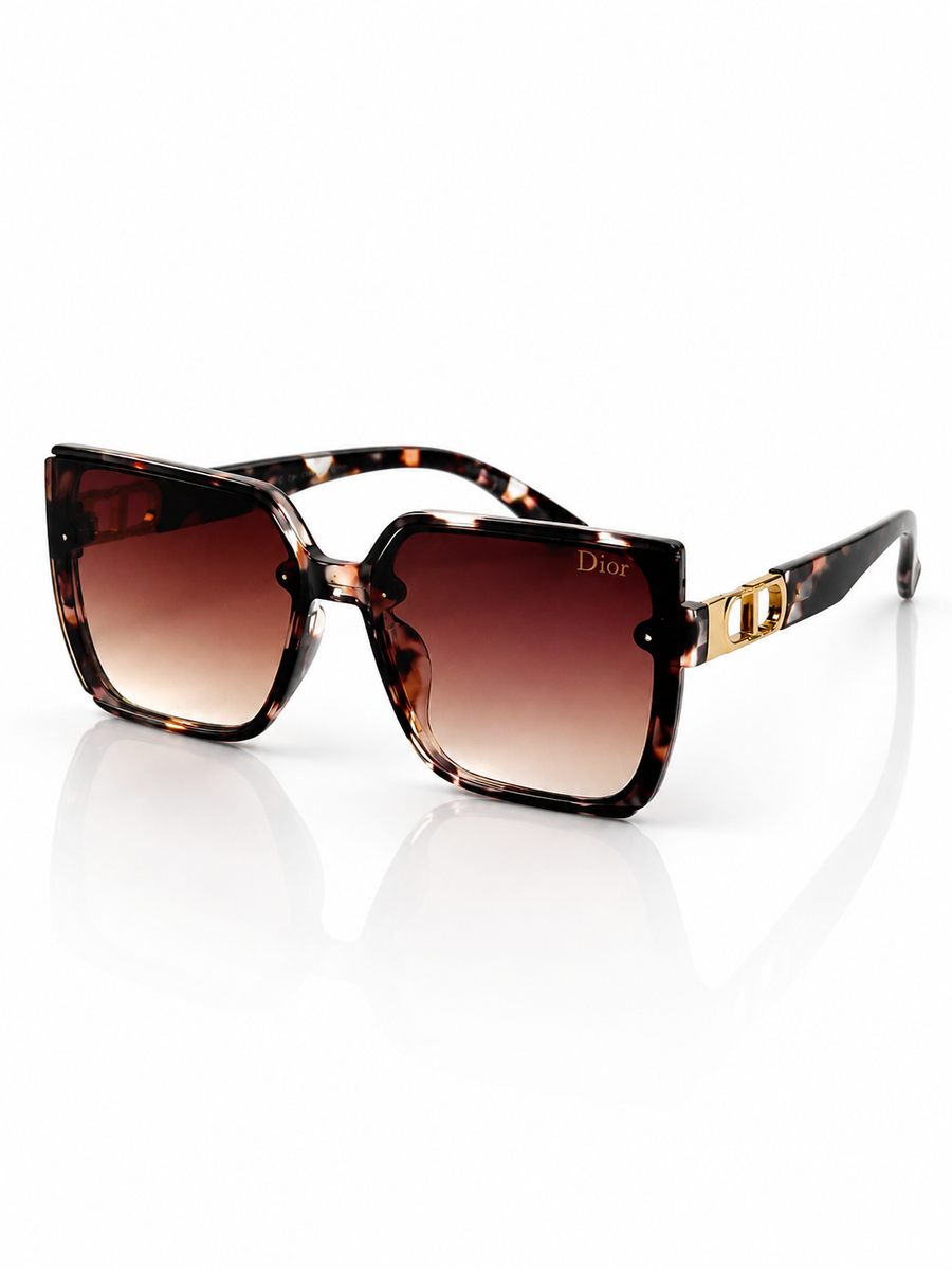 Dior - 36239 – 56 – Tortoise Brown – Acetate – Sunglasses – Ladies