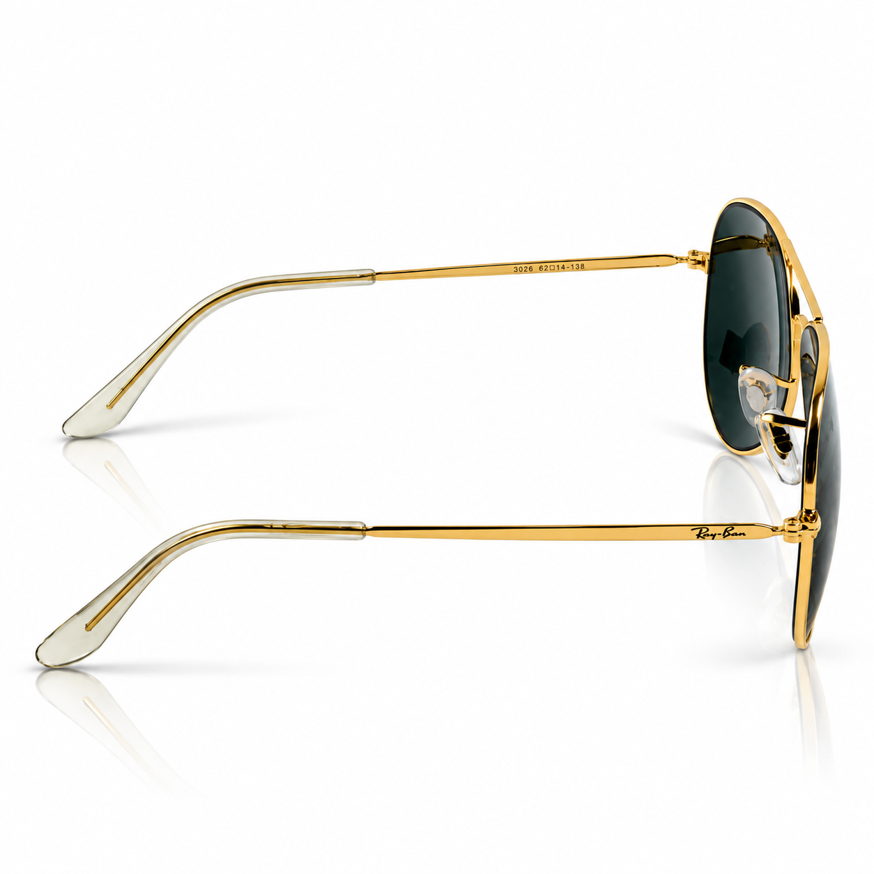 Rayban – 3026 – 62 – Golden Black – Metal – Sunglasses – Unisex
