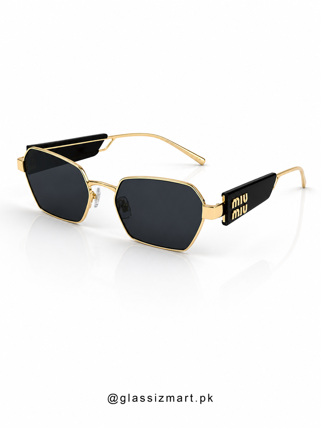 Miu Miu – SMU63w - 56 – Golden Black – Metal - Sunglasses – Ladies - Premium