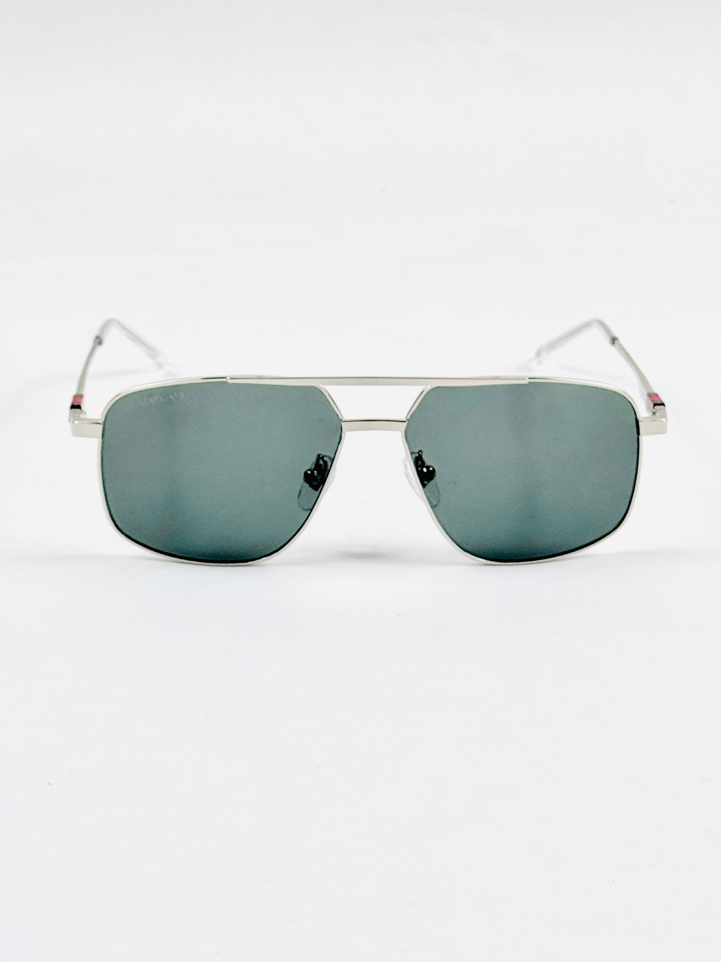 Gucci – 1676 - 58 – Silver Black - Metal - Sunglasses – Unisex - Premium