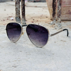 Gucci – 0421 - 59 – Silver Black Gradient - Metal - Sunglasses – Unisex - Premium