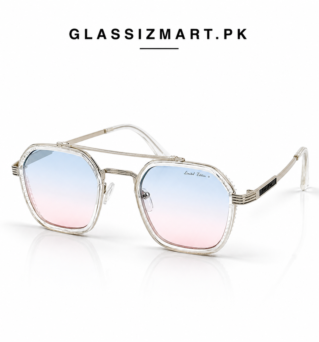 Ferragamo – 19344 – 55 – Transparent Multi – Metal – Sunglasses – Unisex