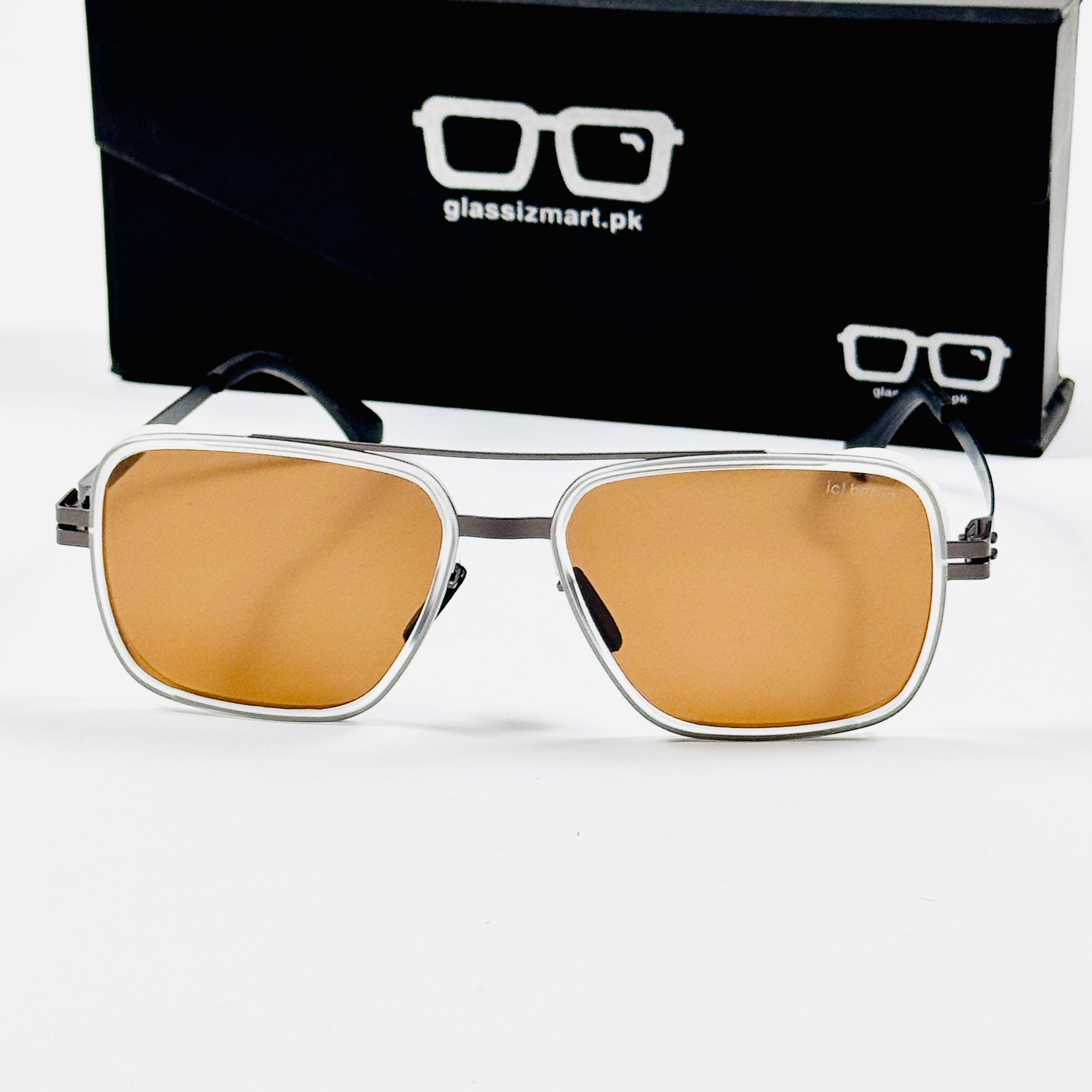 ICI BERLIN – Z8023 – 56 – Transparent Brown –  Metal - Sunglasses – Unisex