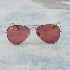 Rayban – 3026 – 62 – Golden Pink – Metal – Sunglasses – Unisex