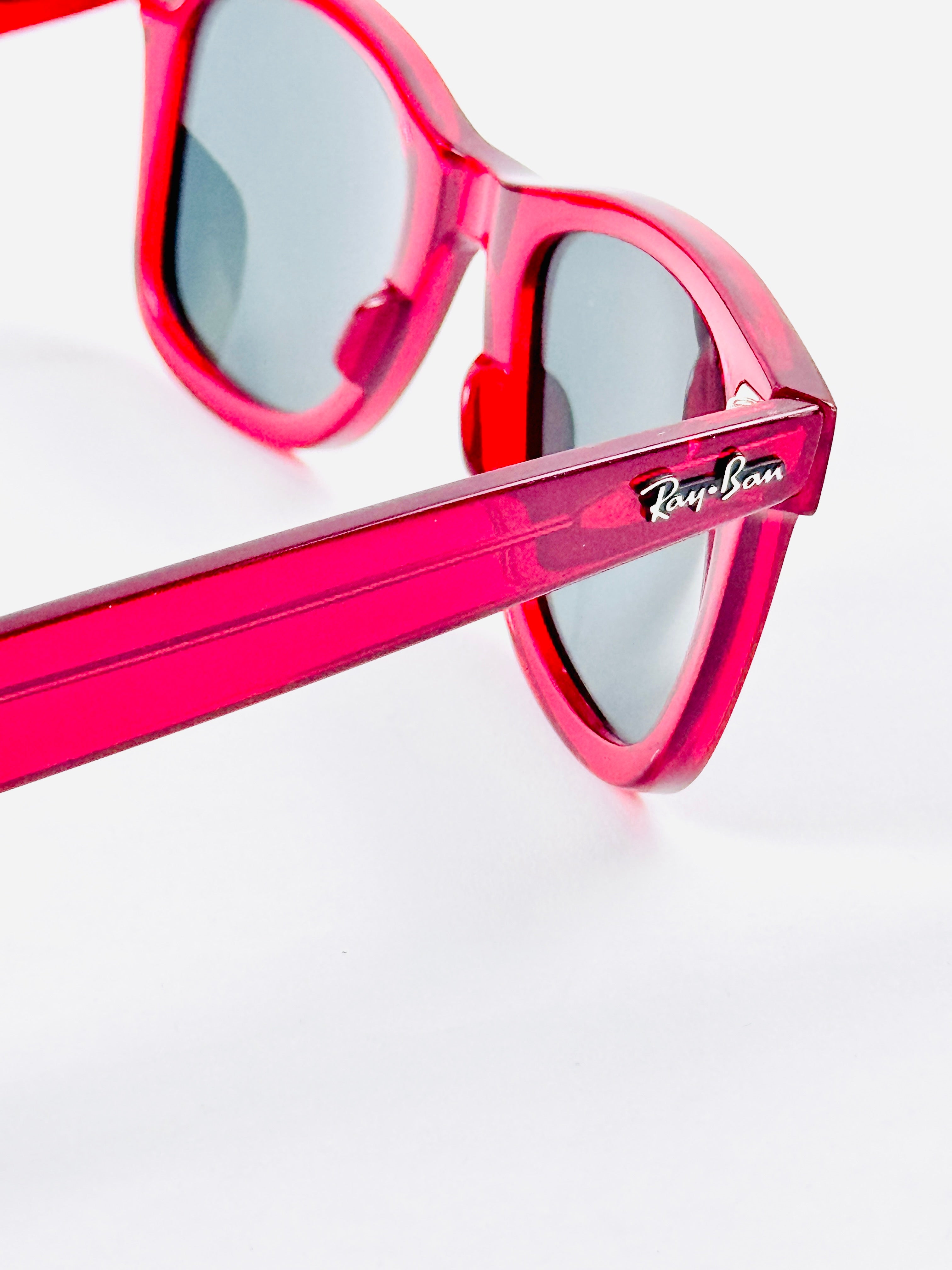 RayBan – 2140 – 50 – Red Black –  Acetate- Sunglasses – Unisex - Premium