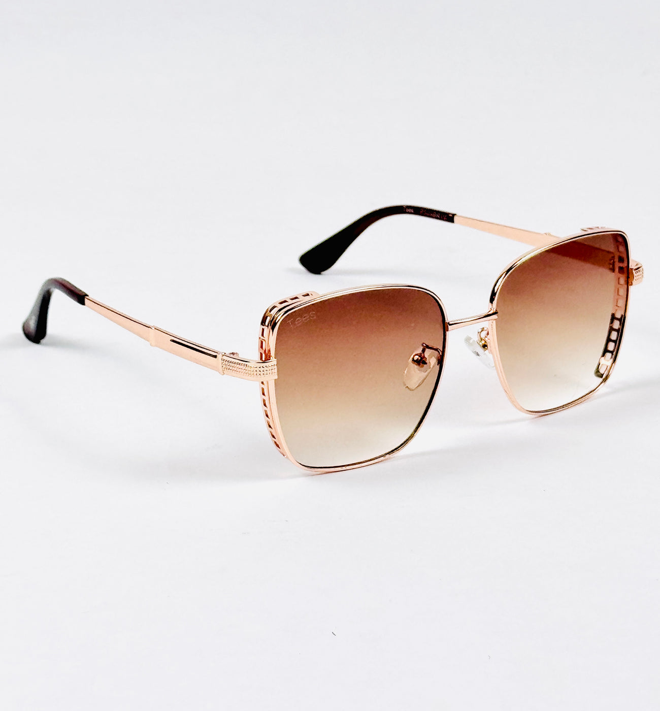 Tees – 2058 – 53 – Golden Brown – Metal – Sunglasses – Ladies