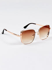 Tees – 2058 – 53 – Golden Brown – Metal – Sunglasses – Ladies