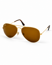 Rayban – 3026 – 62 – Golden Brown – Metal – Sunglasses – Unisex - Premium