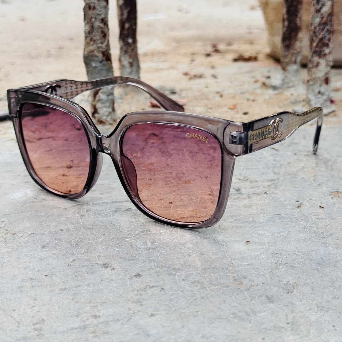 Chanel –4303 – 52 – Grey Pink – Acetate – Sunglasses – Ladies
