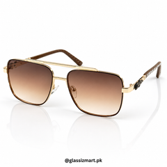 Cartier – 5036 – 52 – Golden Brown – Metal – Sunglasses – Unisex