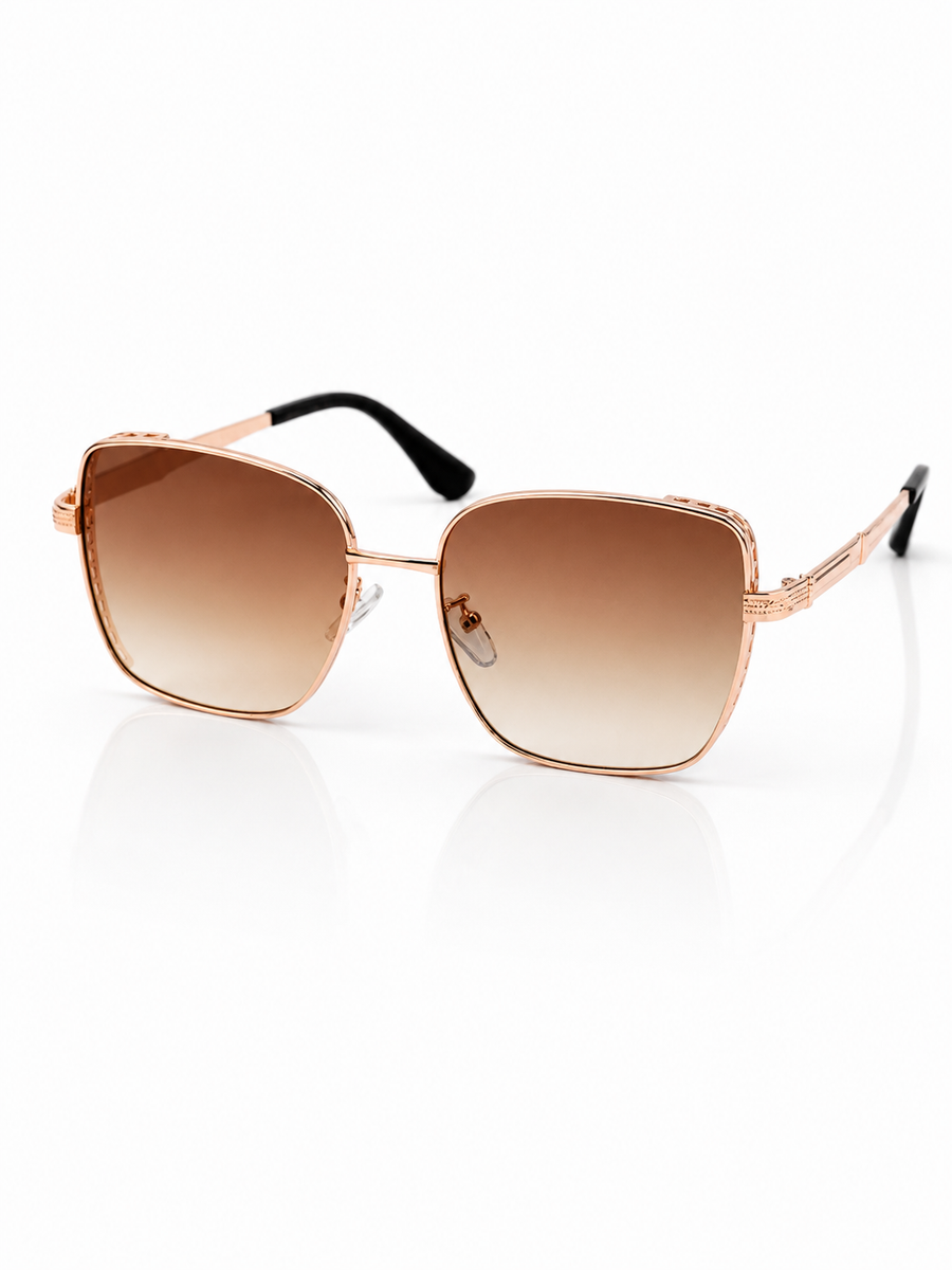 Tees – 2058 – 53 – Golden Brown – Metal – Sunglasses – Ladies