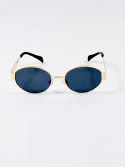Celine – Triomphe - 55 – Golden Black – Metal – Sunglasses - Unisex