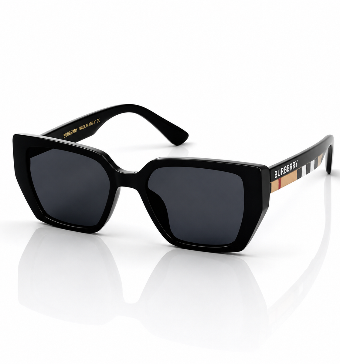 Burberry – 9077 – 56 – Black – Acetate – Sunglasses – Ladies