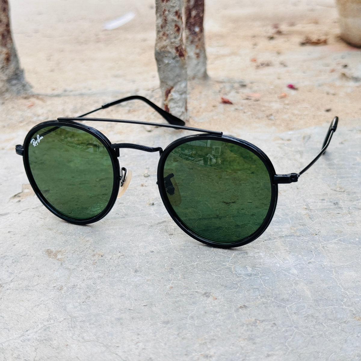 Rayban – 3647 – 51 – Black Green – Metal – Sunglasses – Unisex