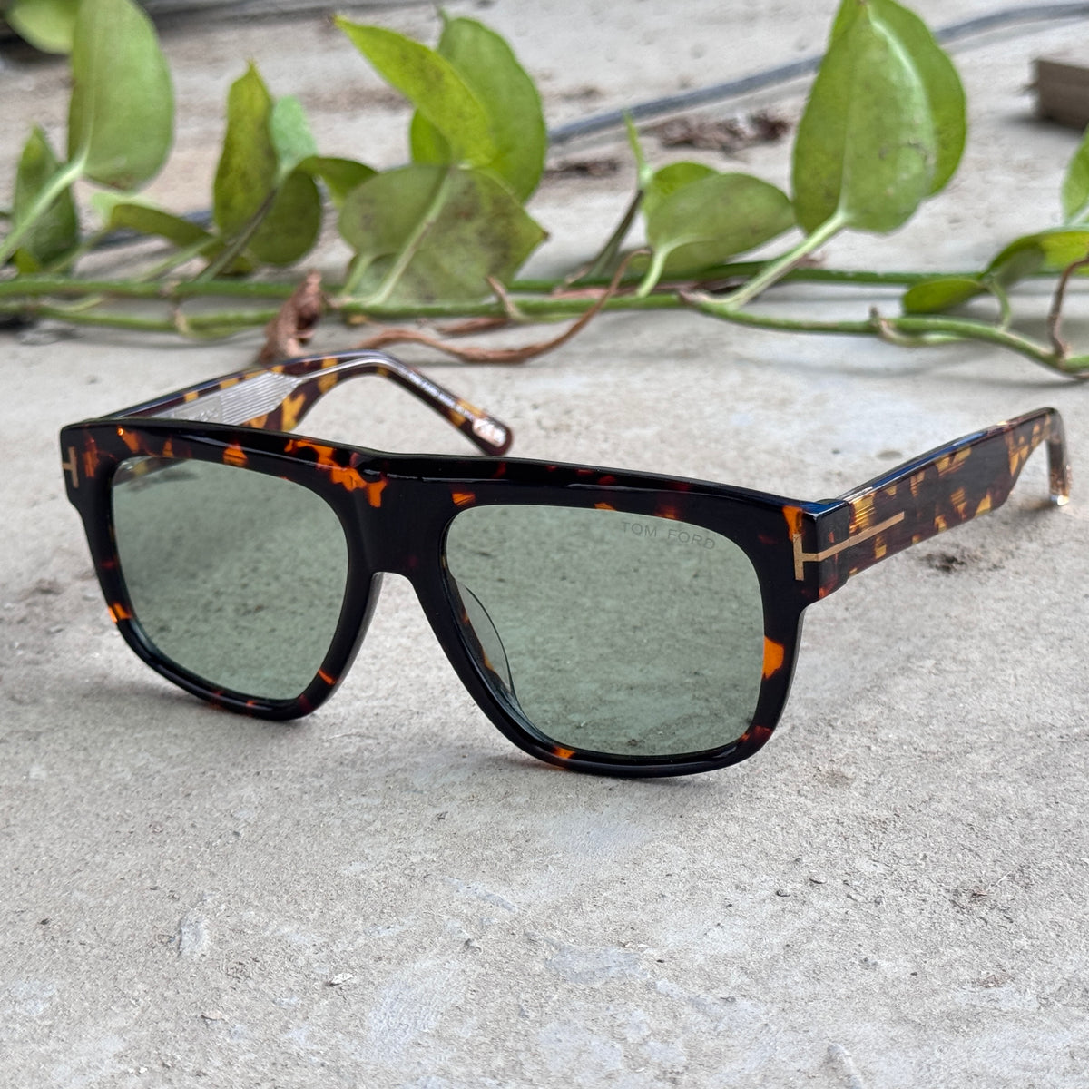 Tom Ford – 1201 - 56 – Tortoise Green – Acetate - Sunglasses – Unisex - Premium