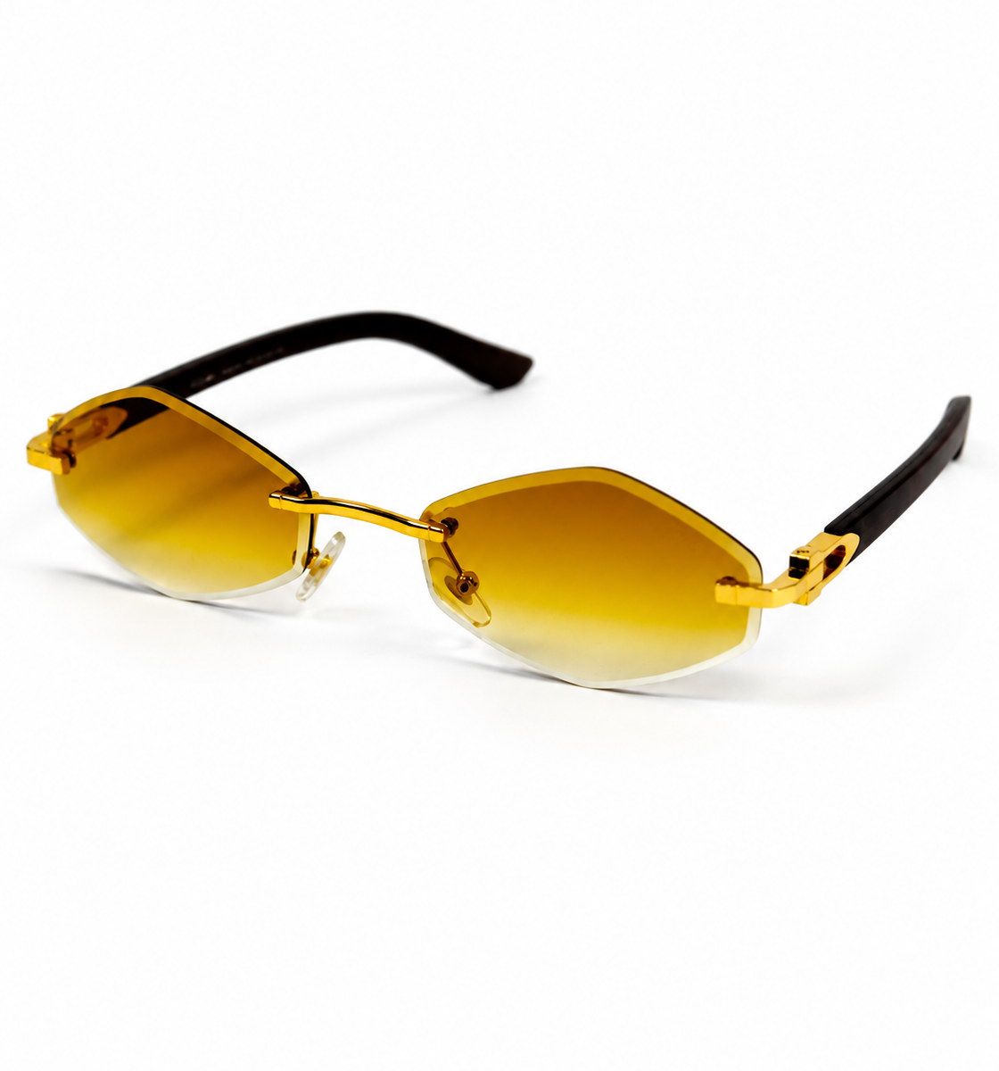 Cartier – 1454 – 60 – Golden Brown – Metal - Sunglasses – Rimless - Unisex