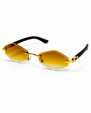 Cartier – 1454 – 60 – Golden Brown – Metal - Sunglasses – Rimless - Unisex