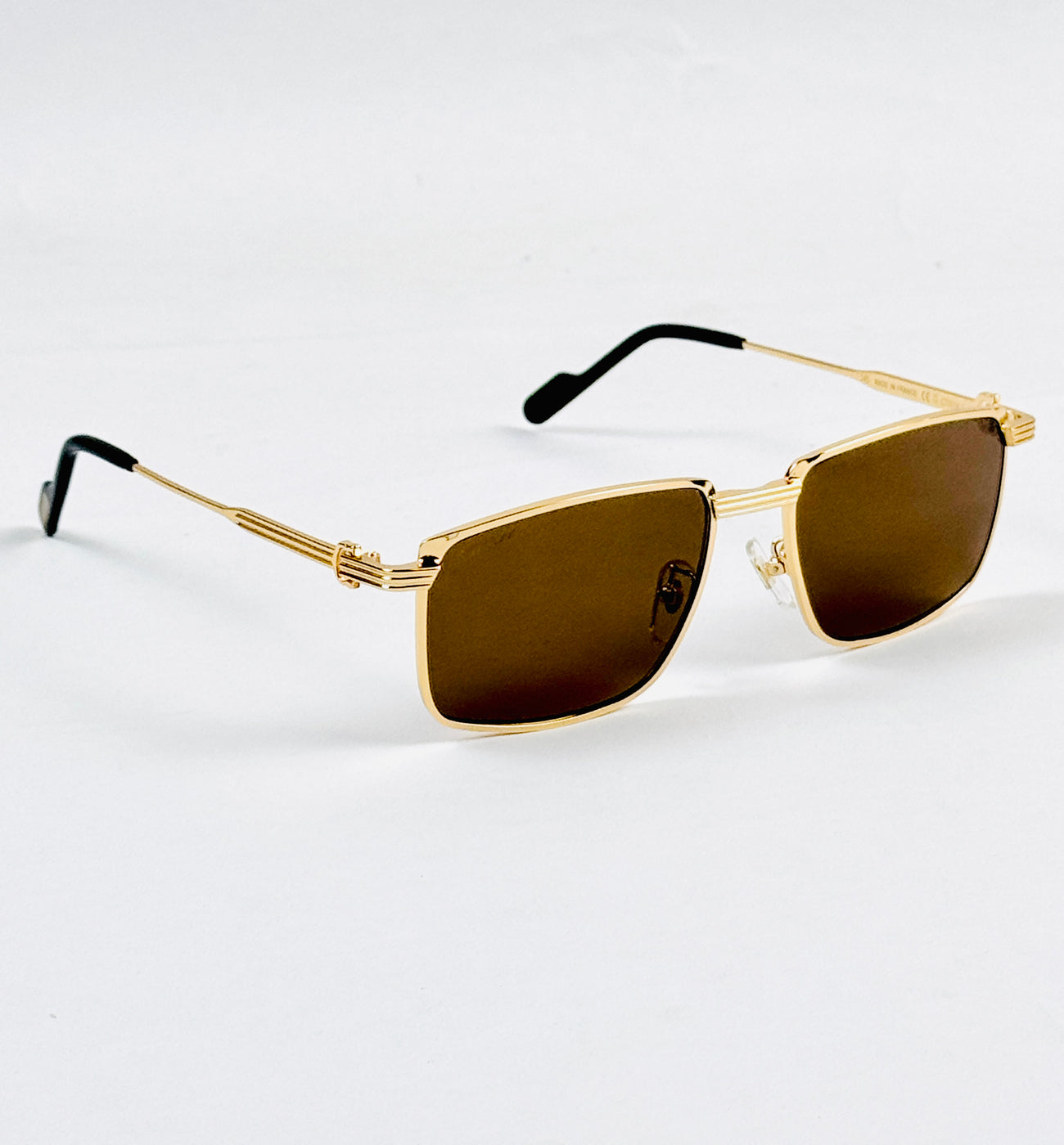Cartier – 0534 - 59 – Golden Brown - Metal - Sunglasses – Unisex - Premium