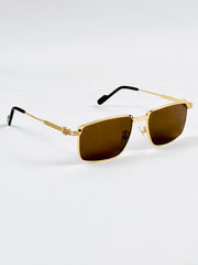 Cartier – 0534 - 59 – Golden Brown - Metal - Sunglasses – Unisex - Premium
