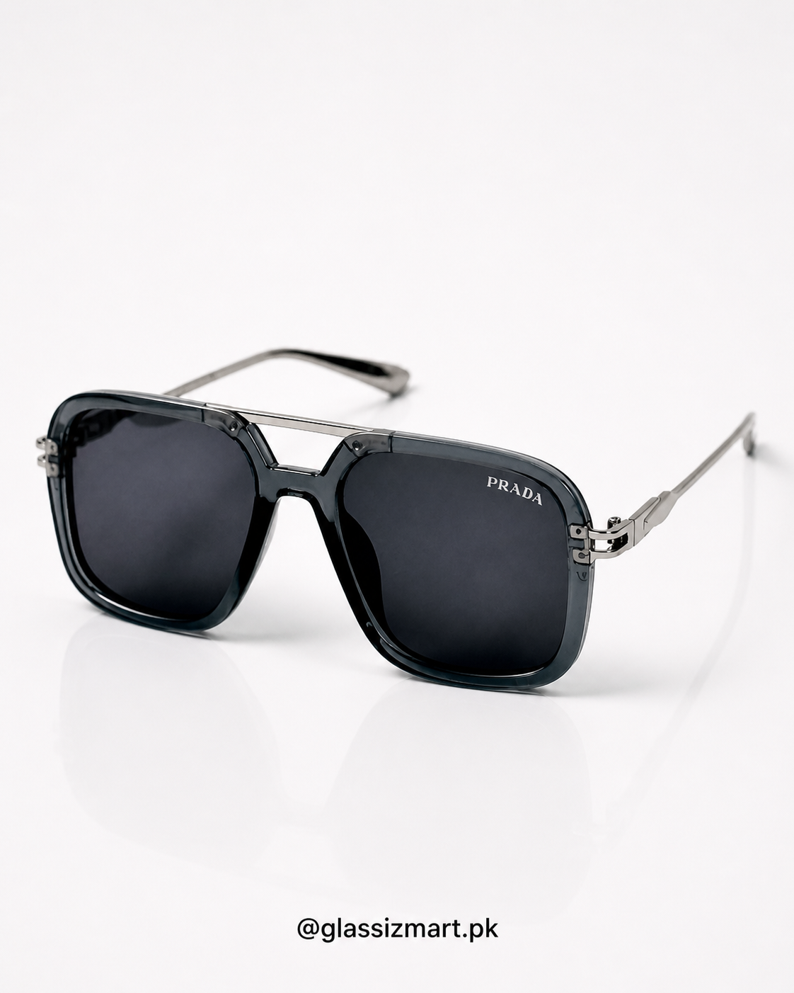 Prada – 5433 – 55 – Silver Grey – Metal – Sunglasses – Unisex
