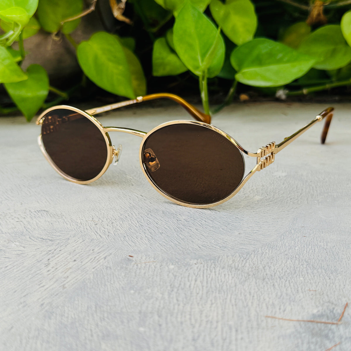 Miu Miu – 1123 - 54 – Brown – Metal - Sunglasses – Ladies - Premium