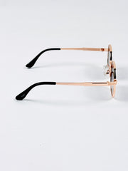 Tees – 2058 – 53 – Rose Gold Black – Metal – Sunglasses – Ladies