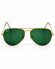 Rayban – 3026 – 62 – Golden Green – Metal – Sunglasses – Unisex - Premium