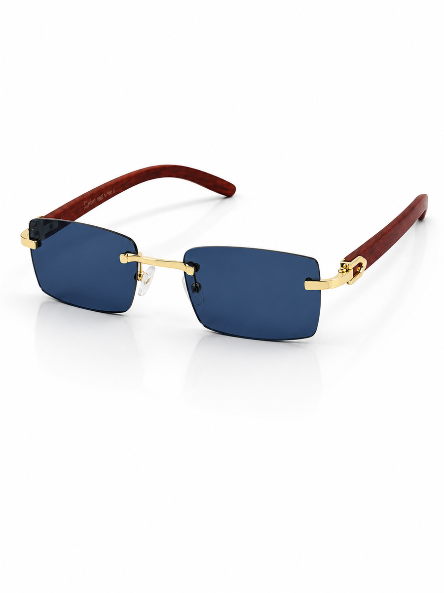 Cartier – 53 – Wooden Black - Rimless - Sunglasses – Unisex