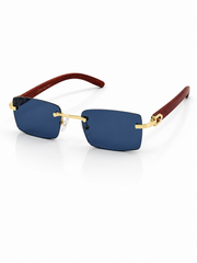 Cartier – 53 – Wooden Black - Rimless - Sunglasses – Unisex