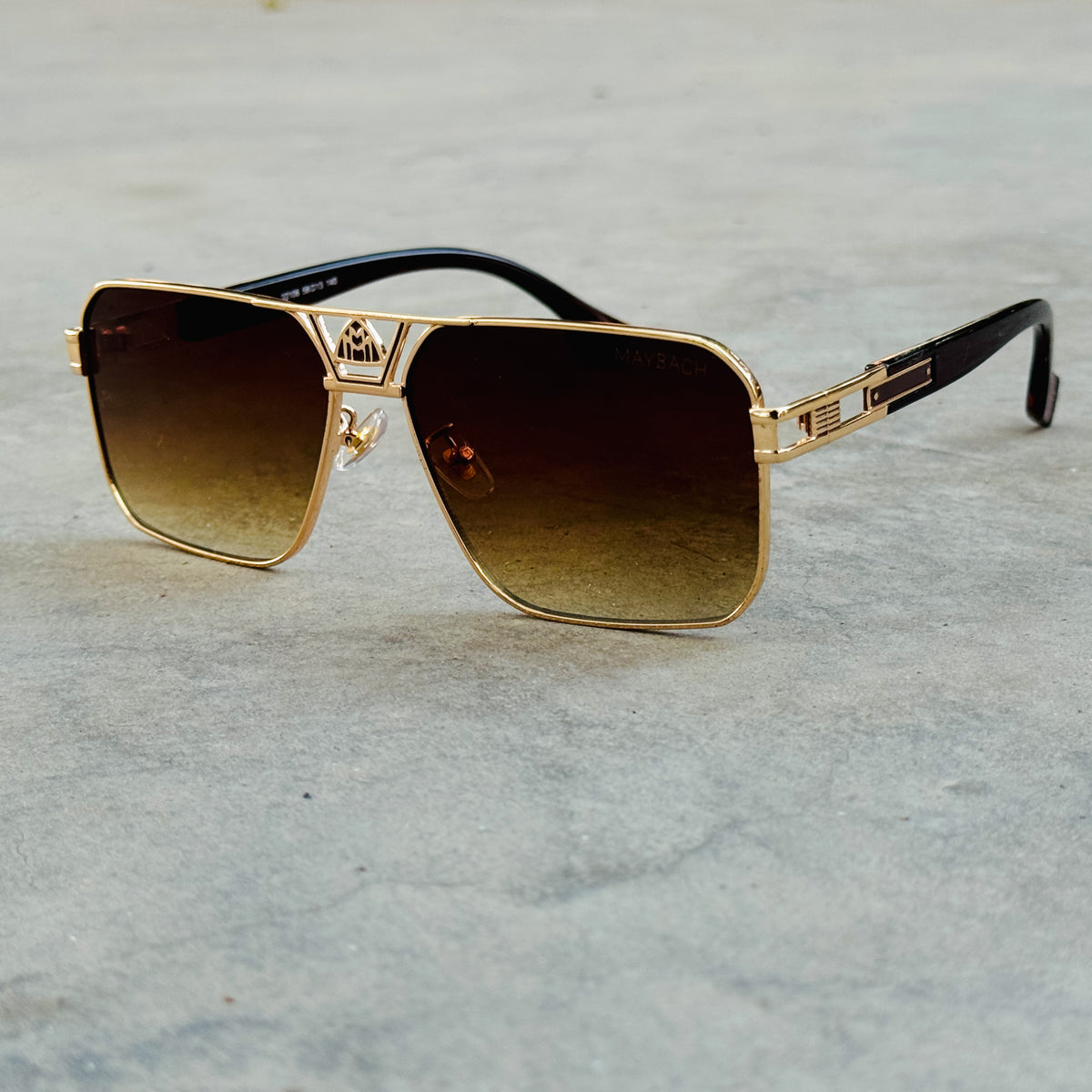 Maybach – 22106 – 58 – Golden Brown – Metal – Sunglasses – Unisex